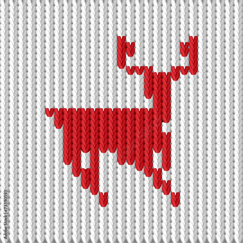 Knitting with a deer
