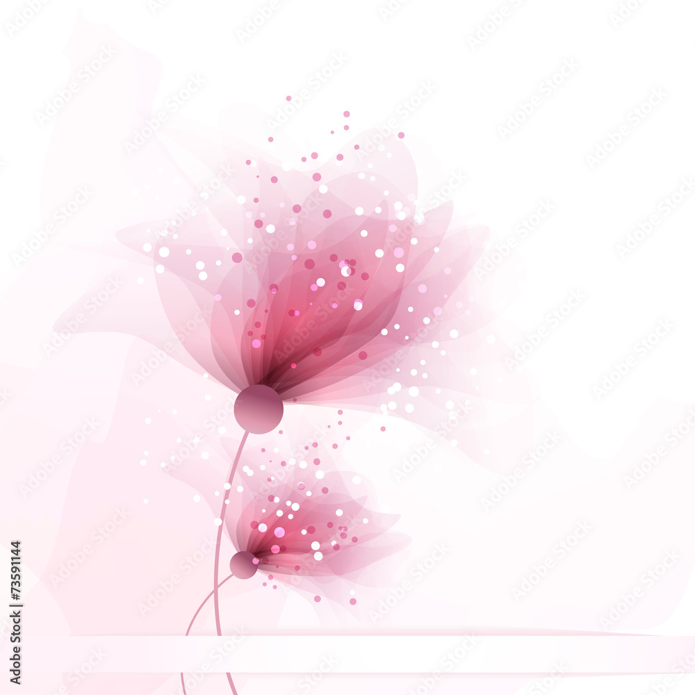 Obraz premium Vector background with pastel flowers