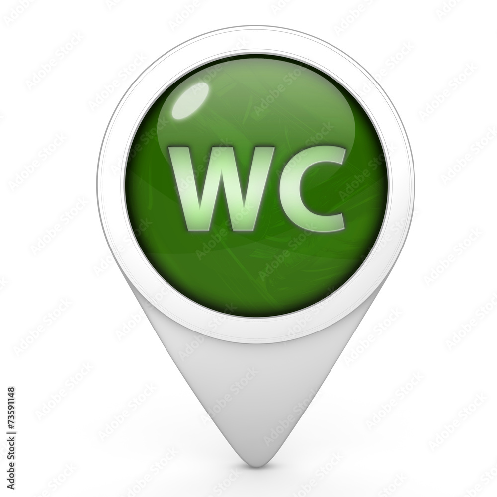 WC pointer icon on white background WC pointer icon on white background