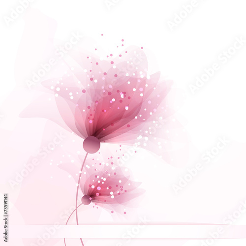 Vector background with pastel flowers