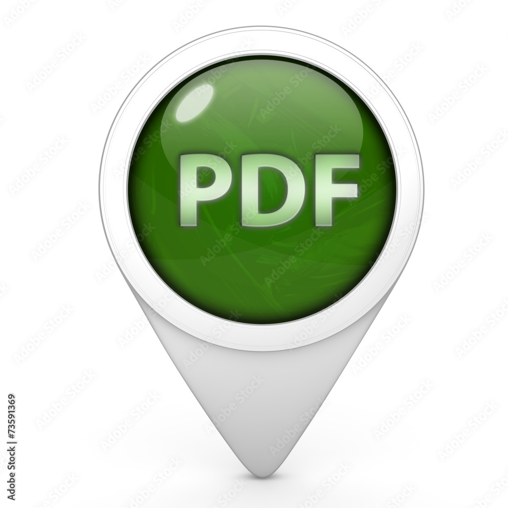 Pdf pointer icon on white background Pdf pointer icon on white background