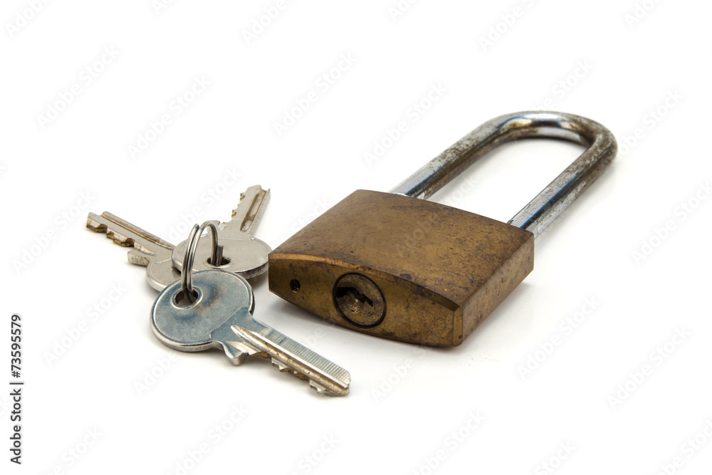 lock and key isolated on white background lock and key isolated on white background