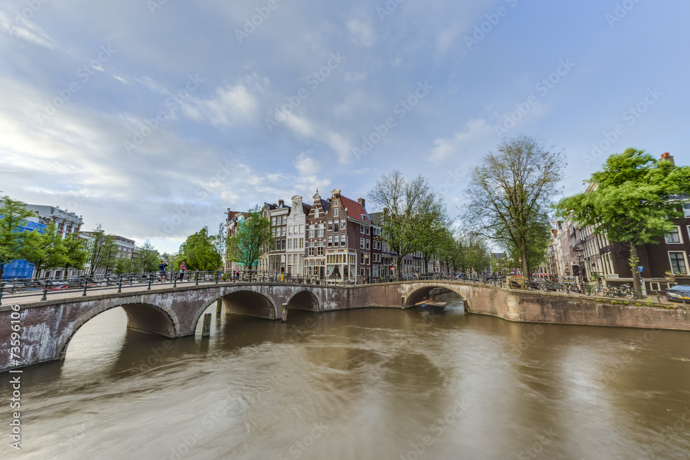 Fototapeta premium Keizersgracht canal in Amsterdam, Netherlands.