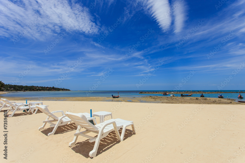 Tropical sea and blue sky in Koh Samui, Thailand Tropical sea and blue sky in Koh Samui, Thailand