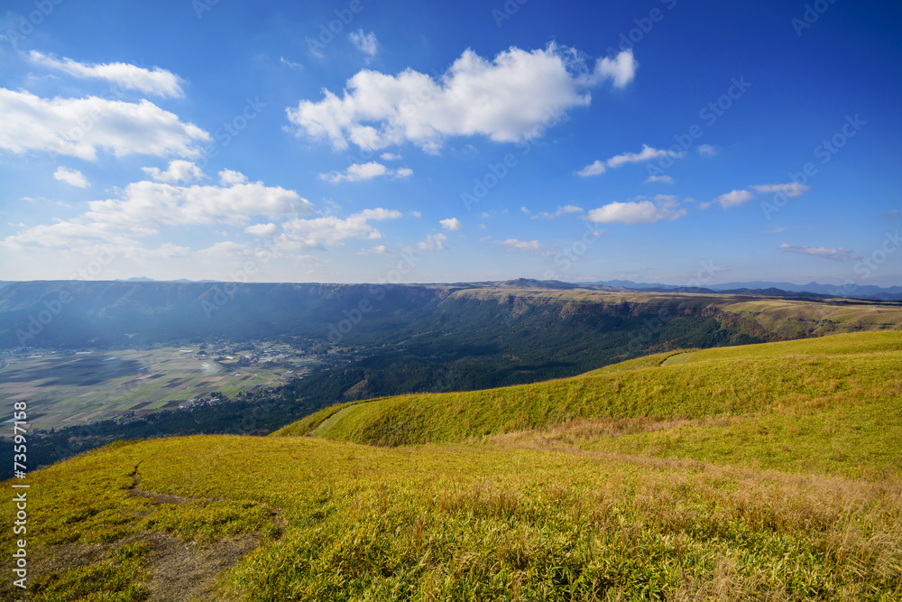 Naklejka premium 阿蘇大観峰
