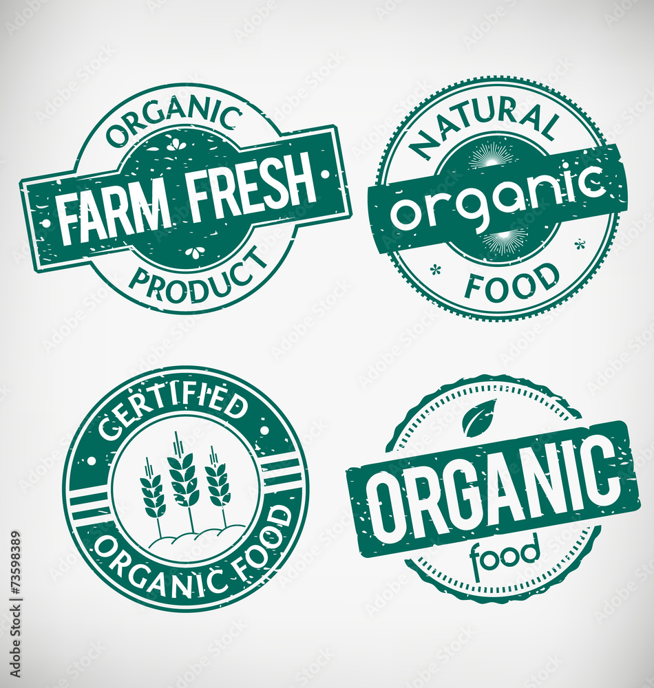 Obraz premium Organic Food Stamps