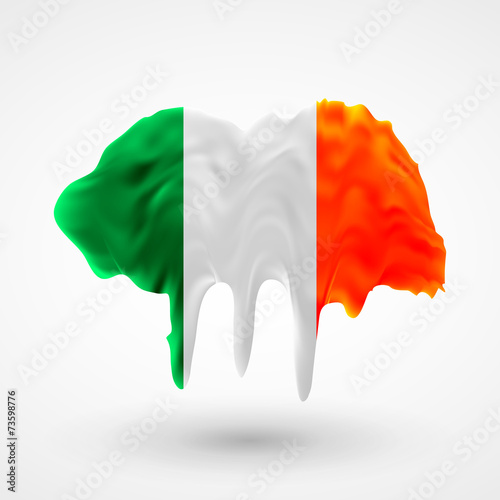 Flag of Ireland painted colors