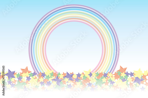 #Background #wallpaper #Vector #Illustration #design #free #free_size #charge_free #colorful #color rainbow,show business,entertainment 背景素材壁紙(積もった星と虹, 星屑, キラキラ星,キラ星,星の模様,放射状,星,星模様,虹,虹色,レインボー,七色)