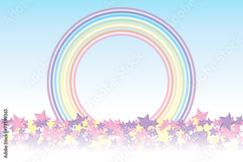 #Background #wallpaper #Vector #Illustration #design #free #free_size #charge_free #colorful #color rainbow,show business,entertainment 背景素材壁紙(積もった星と虹, 星屑, キラキラ星,キラ星,星の模様,放射状,星,星模様,虹,虹色,レインボー,七色)