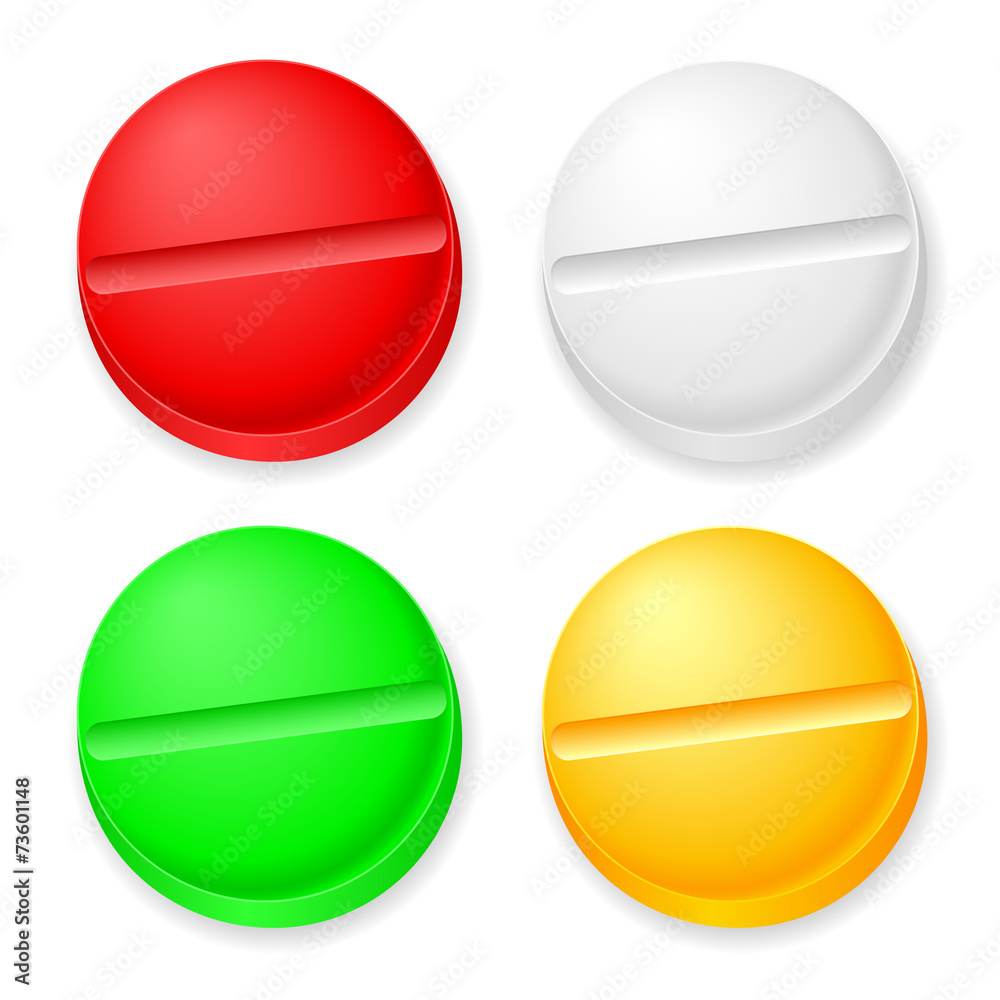 Medicine pill on a white background Medicine pill on a white background