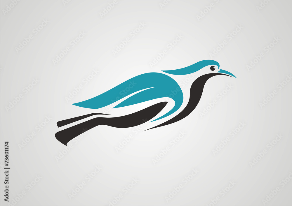Obraz premium Bird illustration logo abstract vector