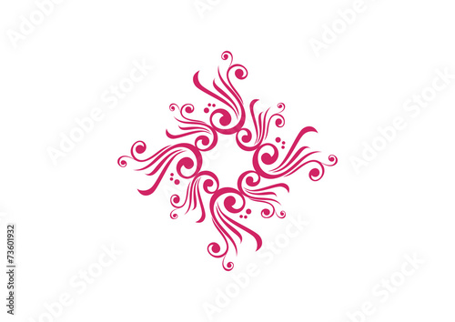 Pink ornamental element design