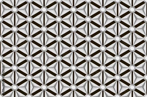 Black and white seamless diamond facets pattern