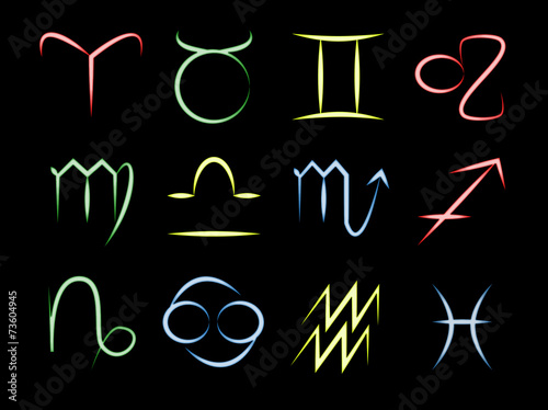 Zodiac Symbol neon