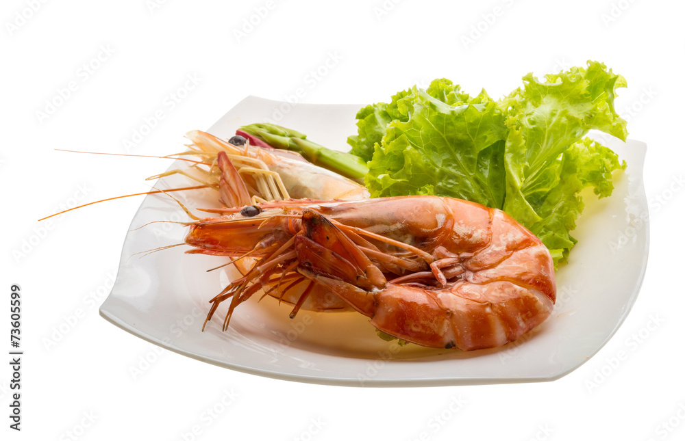 Boiled king prawns Boiled king prawns