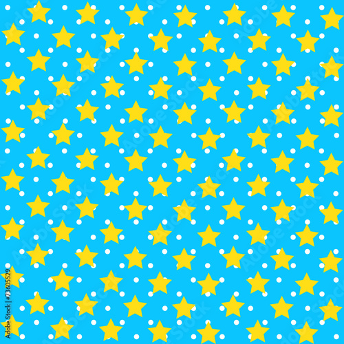 Abstract seamless pattern dots and stars