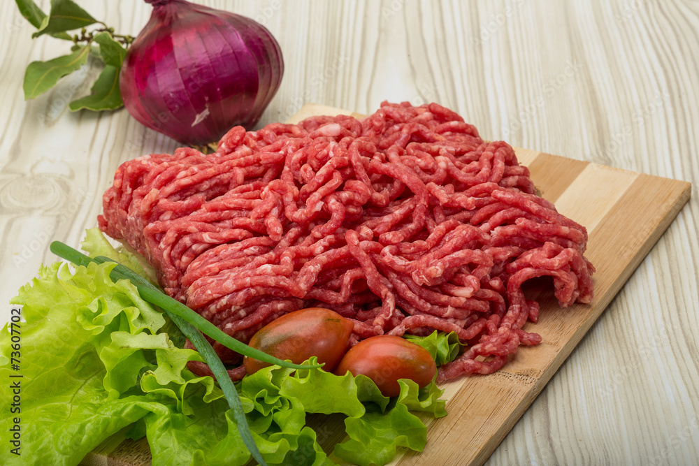 Raw minced beef Raw minced beef