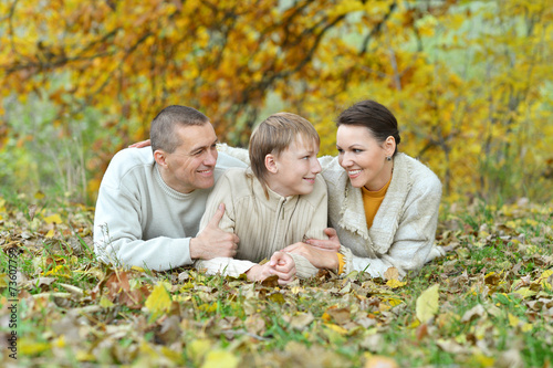 Family in autumn park © aletia2011