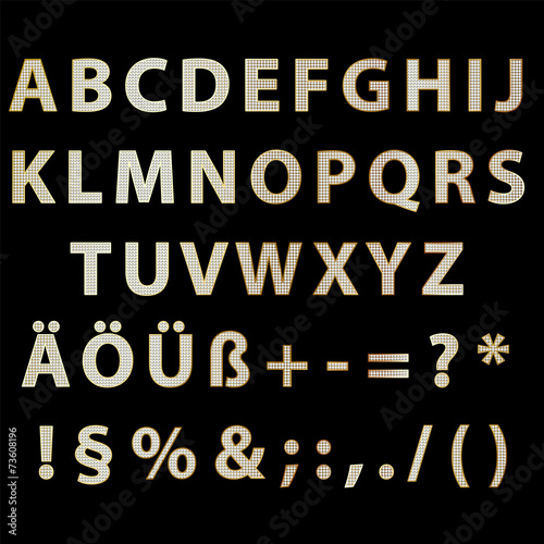 Alphabet Diamanten editierbare Buchstaben groß