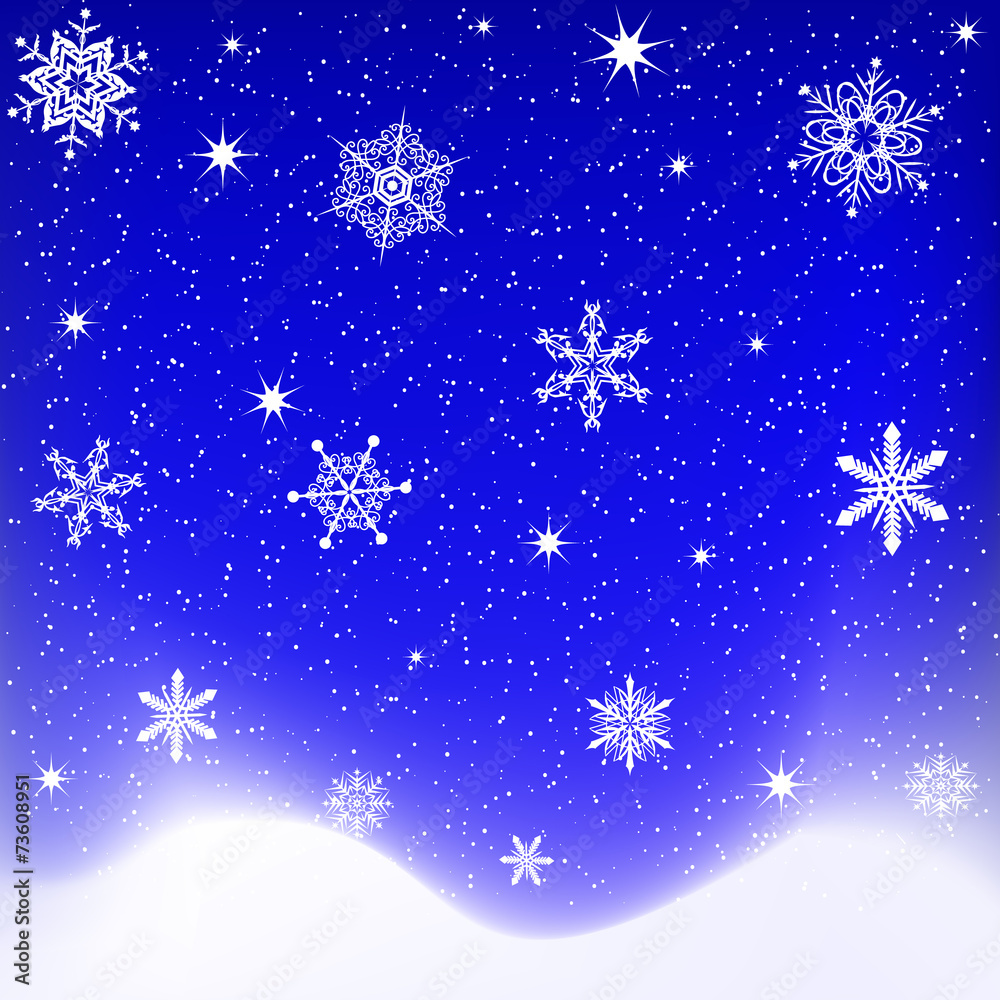 Blue Background with snowflakes Blue Background with snowflakes