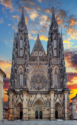 St. Vitus cathedral in Prague Castle in Prague photo
