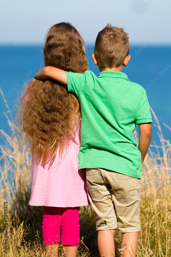 Boy and girl during summer time Boy and girl during summer time