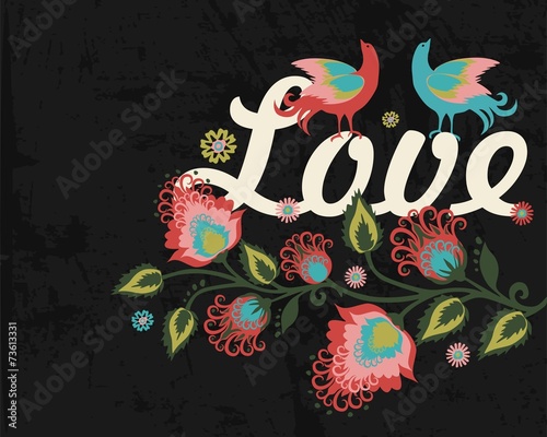 floral greeting card