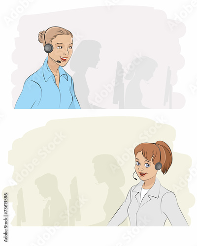 Two callcenter girls