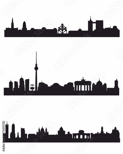 Photography Three capitals silhouettes