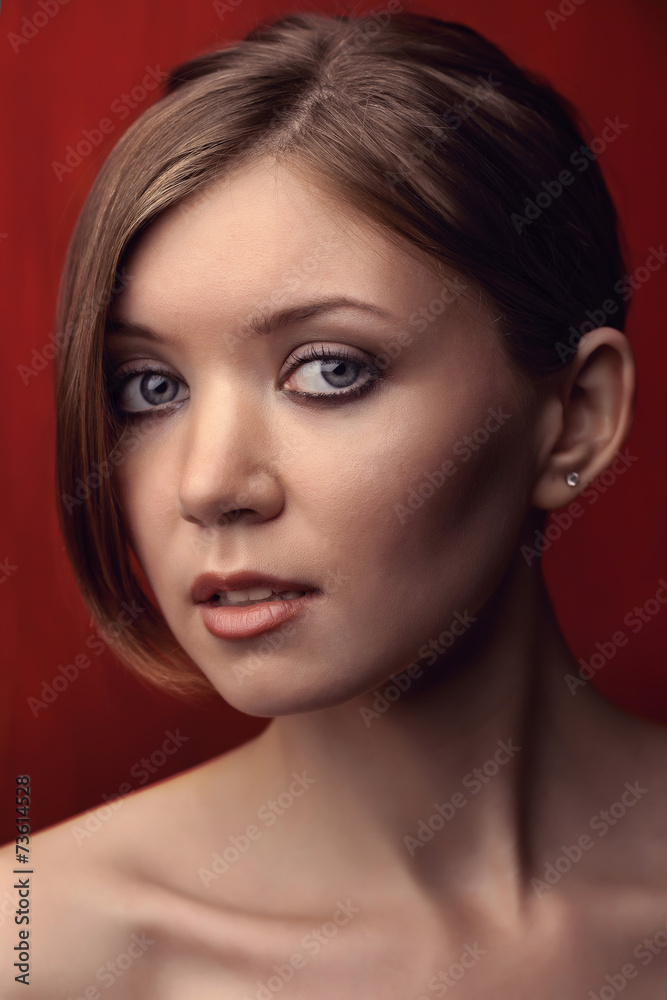Fototapeta premium the beautiful girl poses