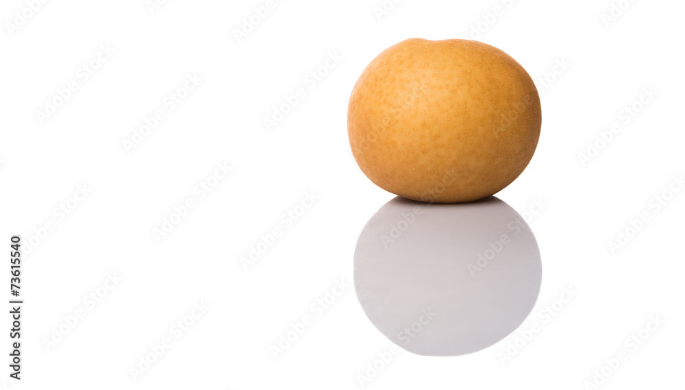 Nashi pear fruit over white background Nashi pear fruit over white background