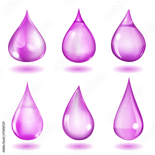 Opaque violet drops