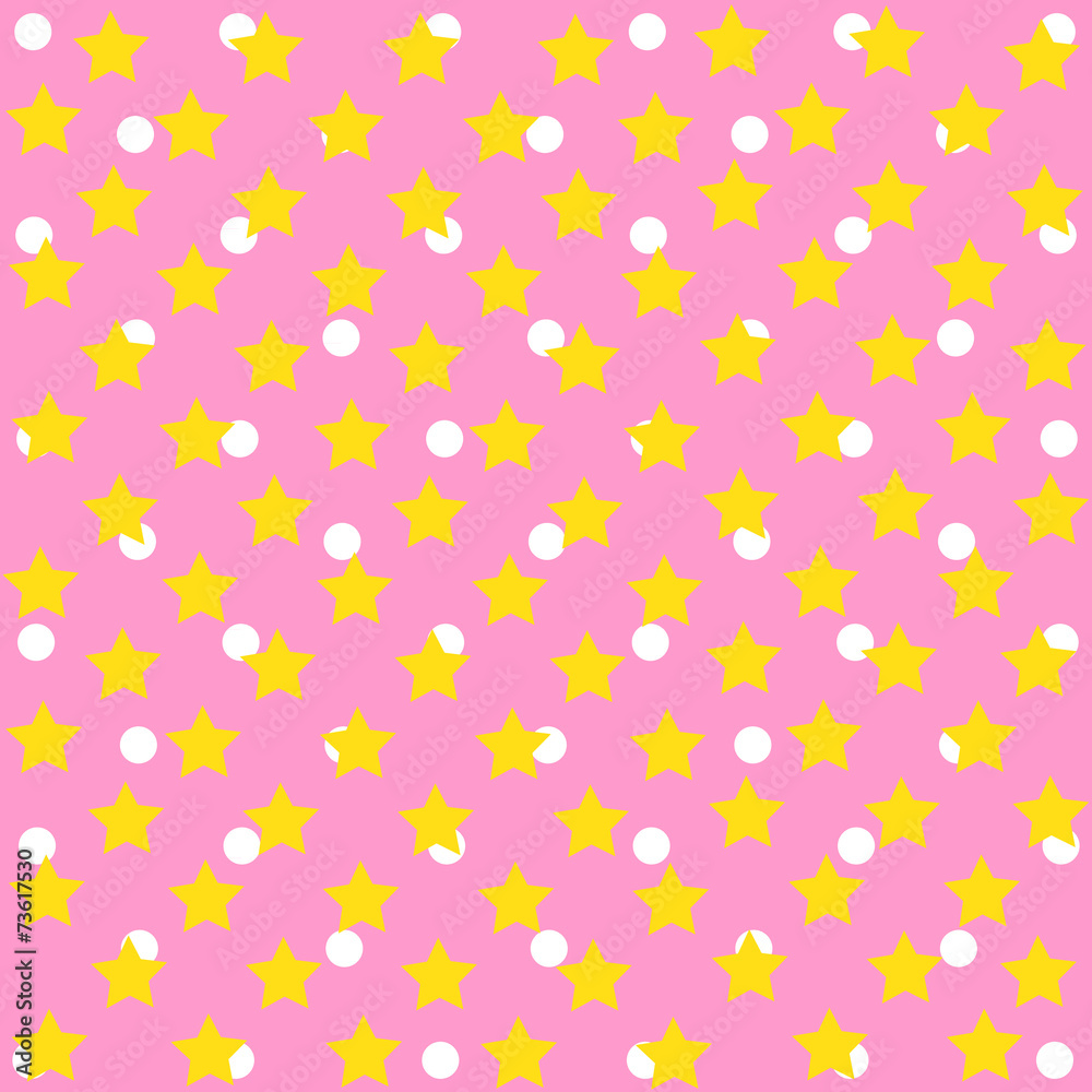 Abstract seamless pattern dots and stars