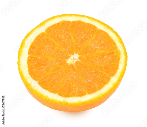 Cross section of a juicy fresh orange