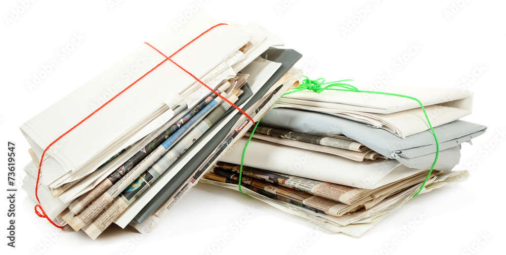 Big stack of papers, isolated on white Big stack of papers, isolated on white
