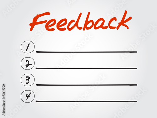 Hand drawn blank Feedback list for diagram, chart shapes vector