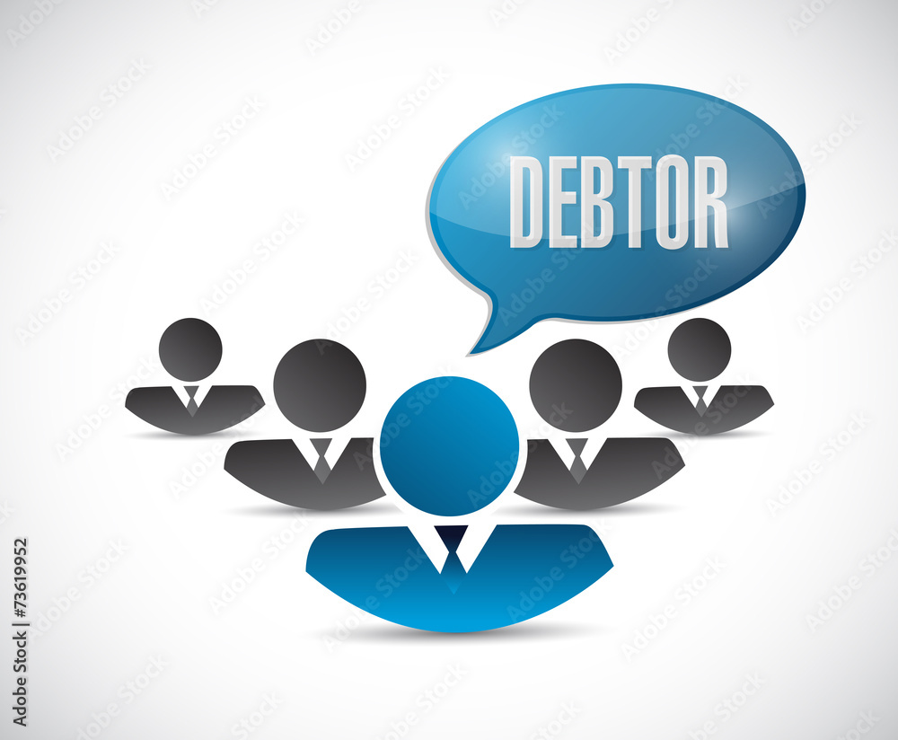 debtor message sign illustration design debtor message sign illustration design