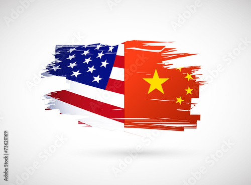 usa and china illustration design photo