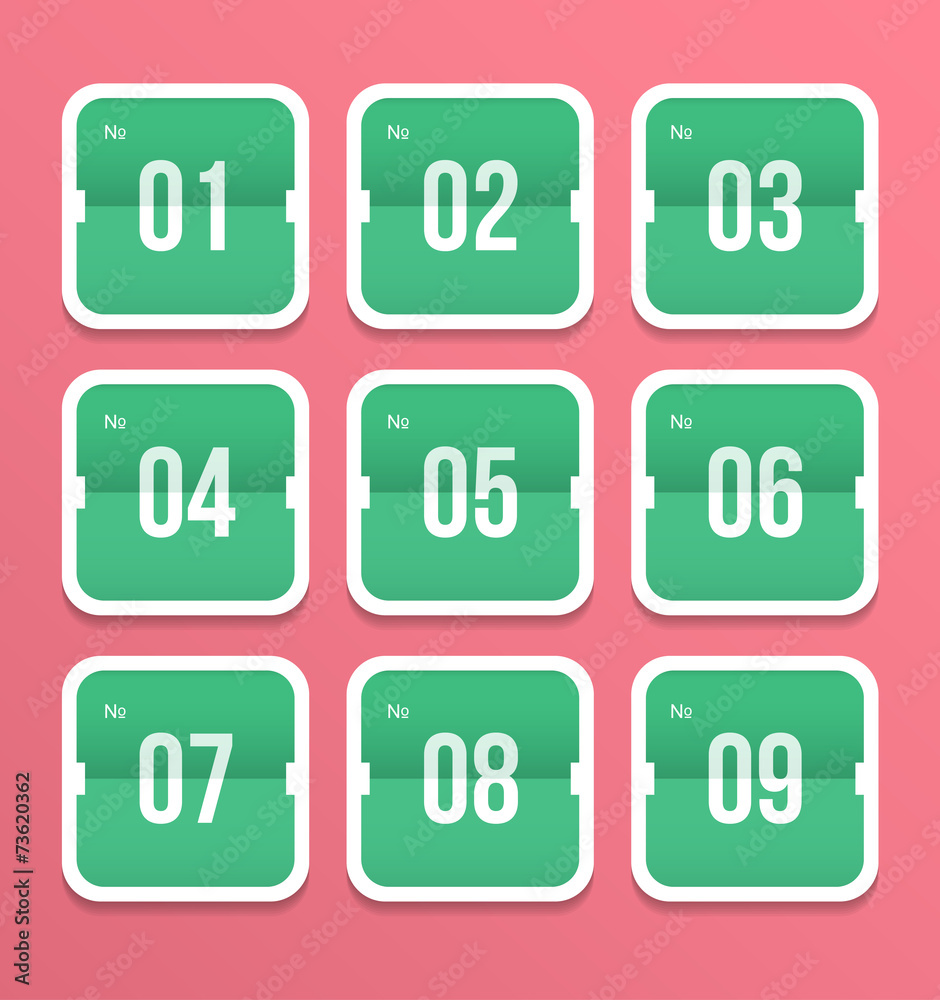 Numbers set. Vector Illustration. Numbers set. Vector Illustration.