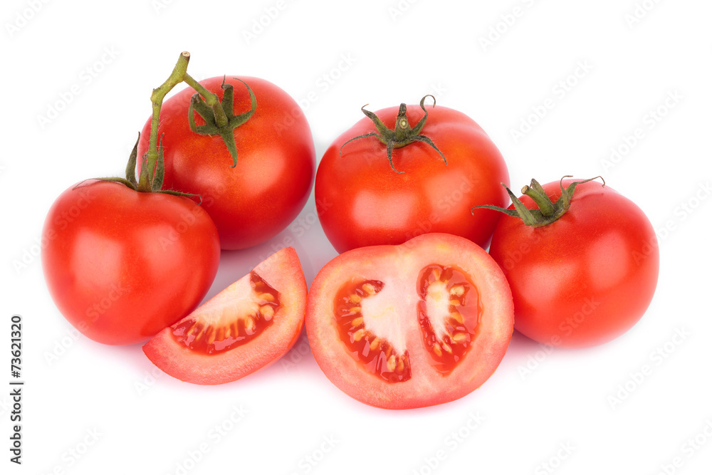 Tomato isolated on white background