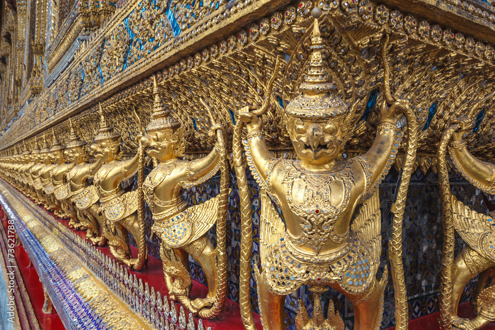 golden garuda statue at Wat Phra Kaew, Bangkok, Thailand