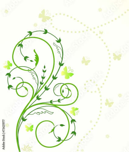 Flower card with butterfly