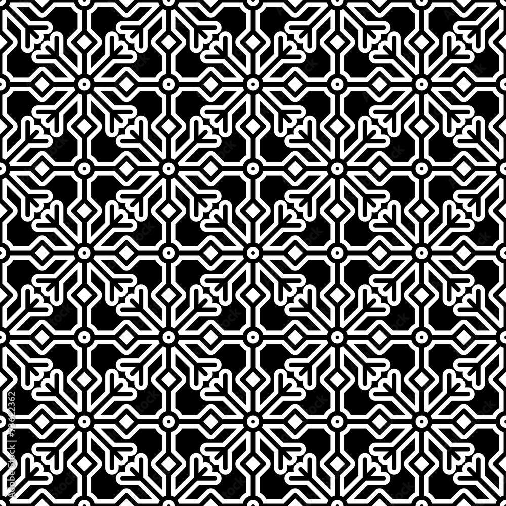 Abstract black and white geometric seamless pattern Abstract black and white geometric seamless pattern