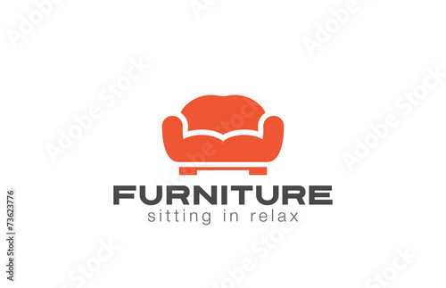 Furniture Logo Sofa design vector. Couch silhouette