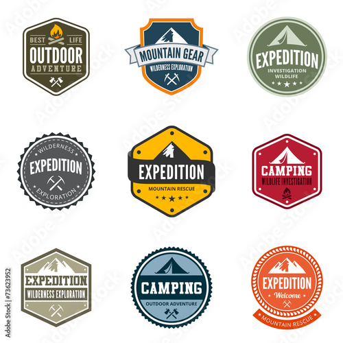 Adventure Tourism Travel Logo Vintage Labels design photo
