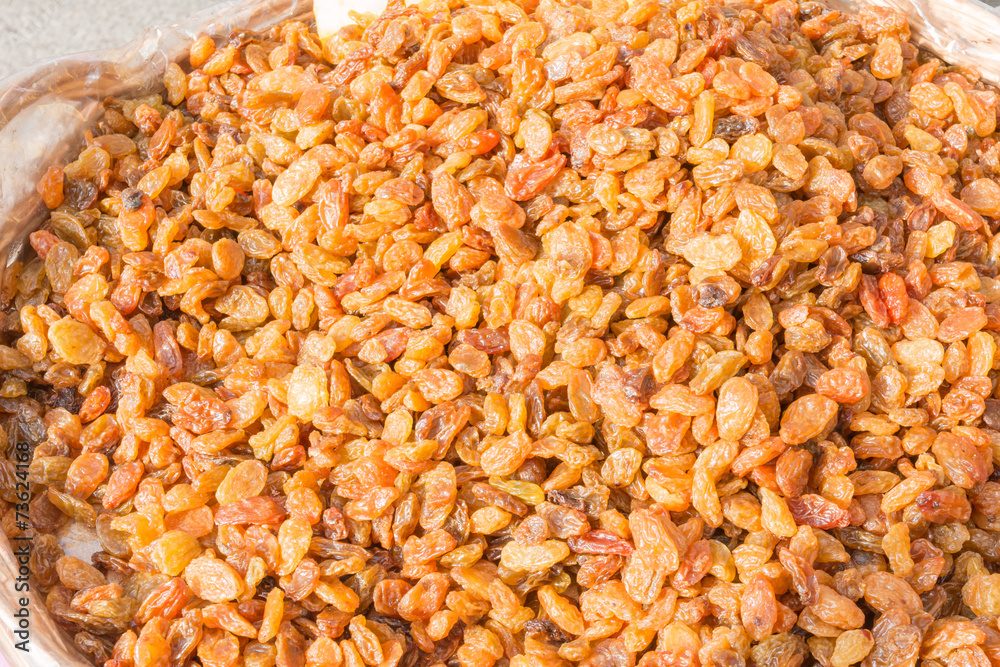 Diet healthy food - Dried raisin inside a bowl Diet healthy food - Dried raisin inside a bowl
