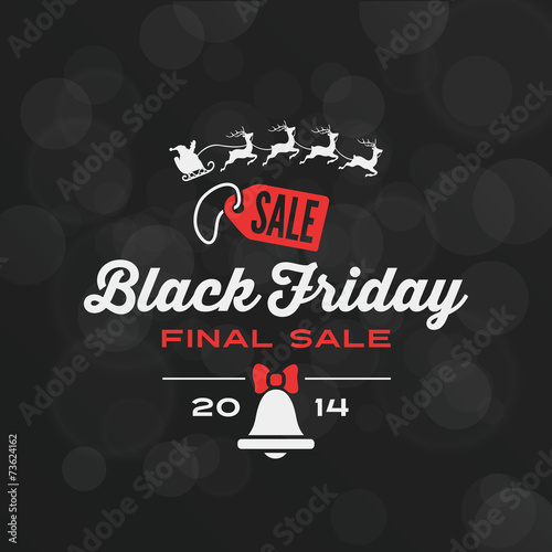 Black Friday Typography Advertising Poster design vector