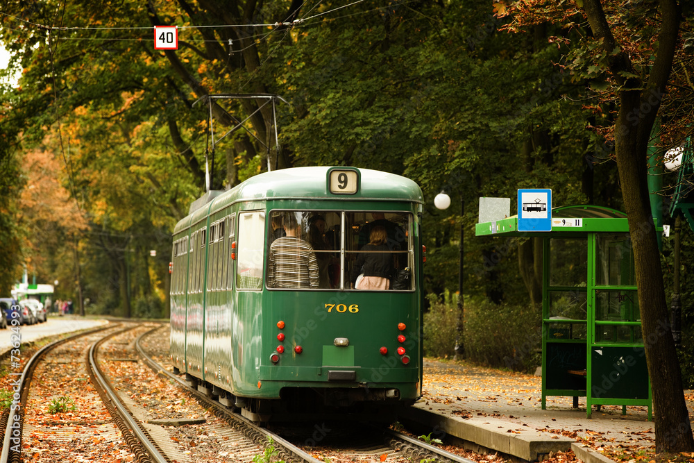 tram in Poznan, Poland