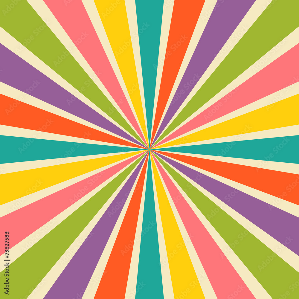 Burst vector background in retro style. Burst vector background in retro style.