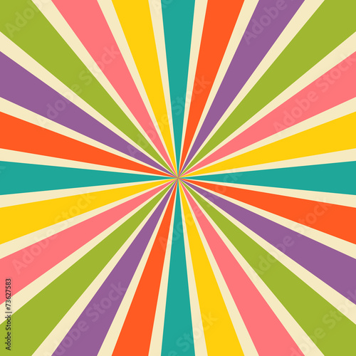 Burst vector background in retro style.